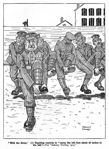 With the Army by Denis Cowles, WW1 cartoon