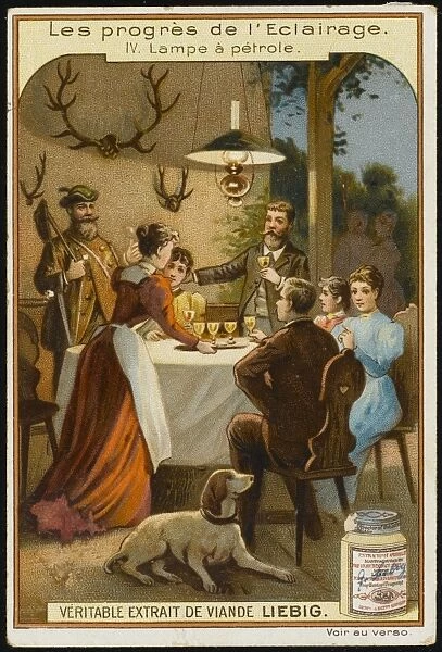 Dining by Oil Lamp