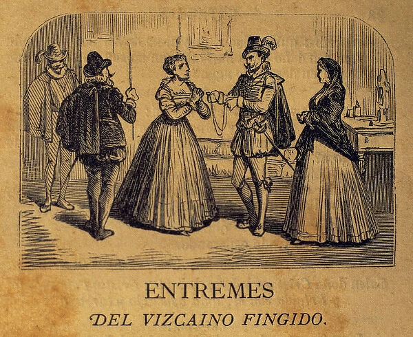 El Vizcaino fingido. Short farce by Cervantes