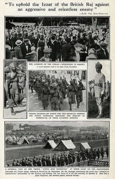 Indian troops arriving in France, WW1
