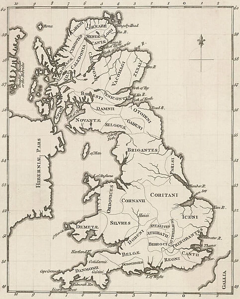 Map of Pre-Roman Brits