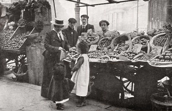 Olive Malvery selling fruit