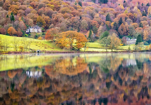 Grasmere reflections, Cumbria, England