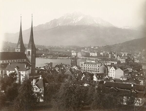 SWITZERLAND: LUCERNE. A view of Lucerne, Switzerland. Photograph by Giorgio Sommer