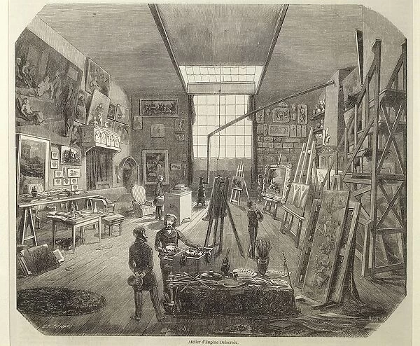 France, Studio of the painter Eugene Delacroix (1998-1863) on Rue Notre Dame de Lorette in Paris, 1852