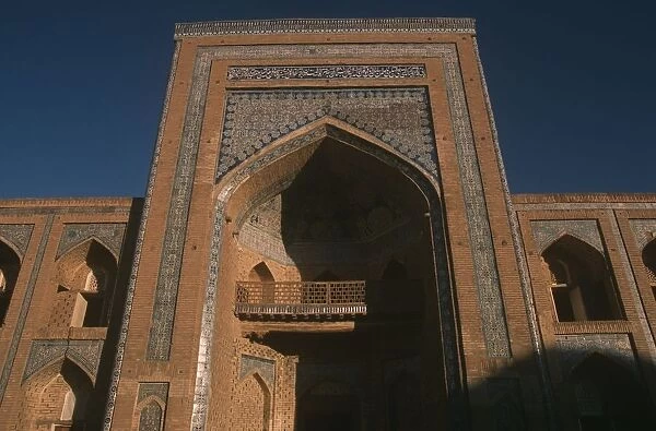 Uzbekistan, Khiva, Itchan Kala, Kutlug Murad Inak Madrasah exterior