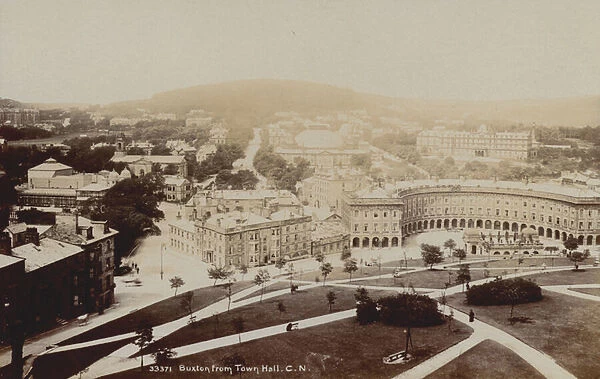 Buxton, Derbyshire, from the Town Hall (b  /  w photo)