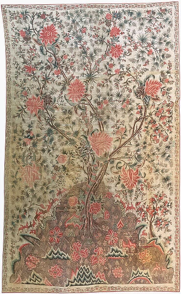 A chintz palampore painted and printed with a tree of life