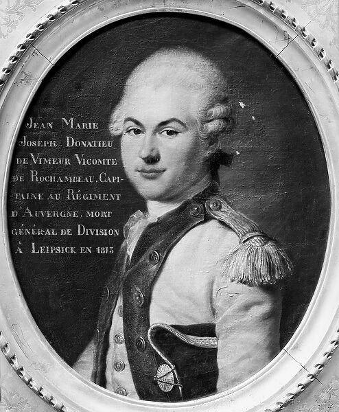 Donatien Marie Joseph de Vimeur (1755-1813) Vicomte de Rochambeau (oil on canvas)