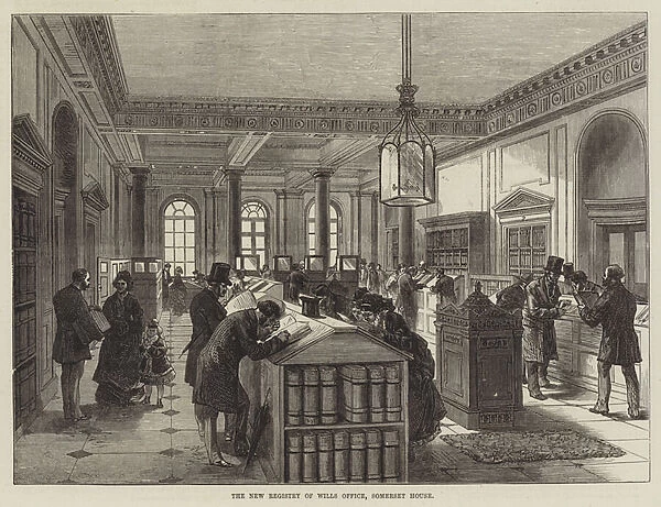 The New Registry of Wills Office, Somerset House (engraving)