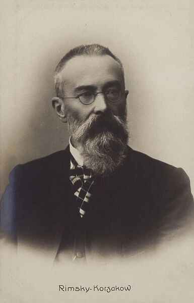 Nikolai Rimsky-Korsakov, Russian composer. (b  /  w photo)