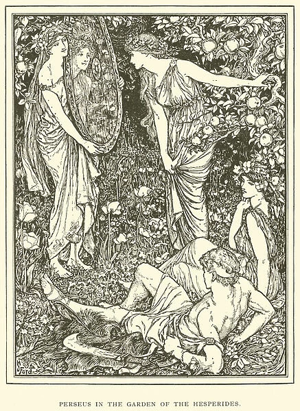 Perseus in the Garden of the Hesperides (engraving)