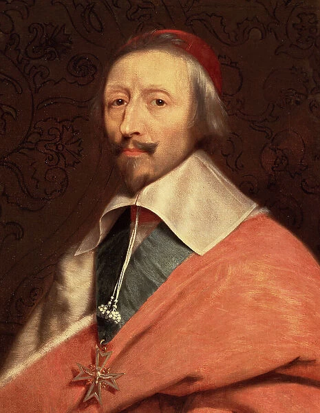 Portrait of Armand Jean du Plessis, Cardinal de Richelieu, detail (oil on canvas