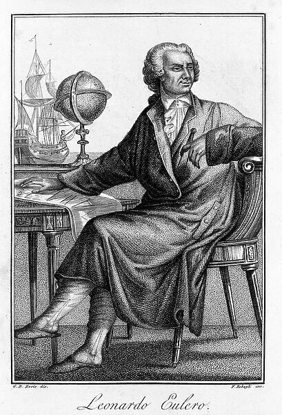 Portrait of Leonhard Euler (1707 - 1783), Swiss mathematician