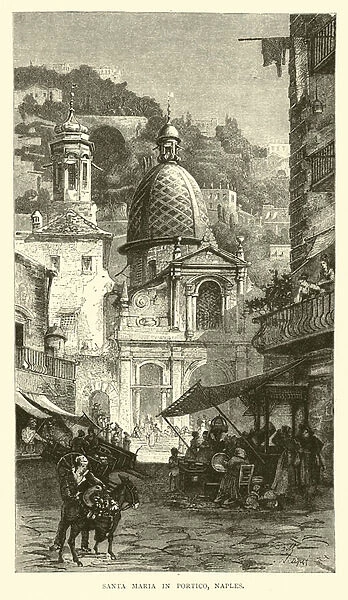 Santa Maria in Portico, Naples (engraving)