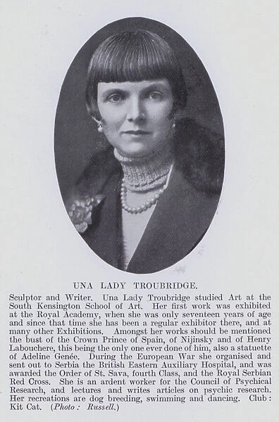 Una Lady Troubridge (b  /  w photo)