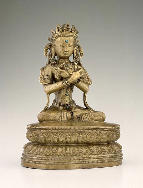 Vajradhara Buddha (copper alloy & gems)