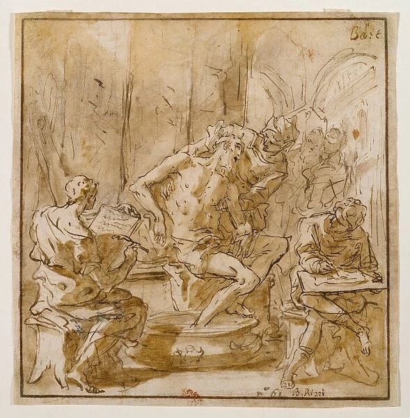 The Death of Seneca (recto), Study of a Man (verso)