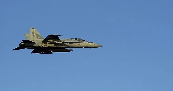 An F  /  A-18C Hornet in flight