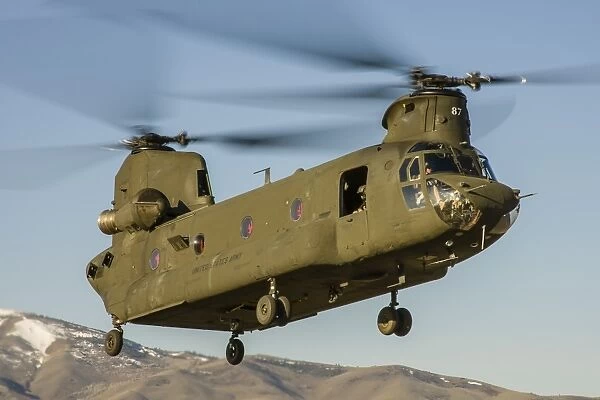 A Nevada National Guard CH-47 Chinook helicopter