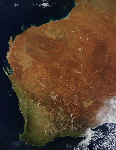 Satellite view of Western Australia