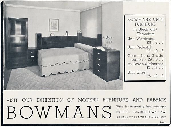 Bowmans - Visit our Exhibition of Modern Furniture and Fabrics, 1935