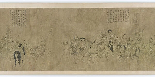 The captivity of Cai Wenji, Ming dynasty, 14th-15th century. Creator: Unknown