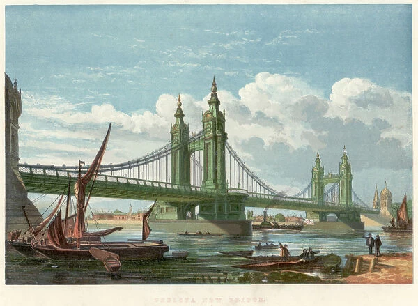 Chelsea Bridge, London, 1858