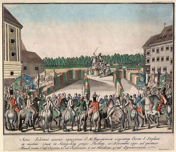 The coronation of Emperor Leopold II as King of Hungary in Pressburg on November 15, 1790, 1790