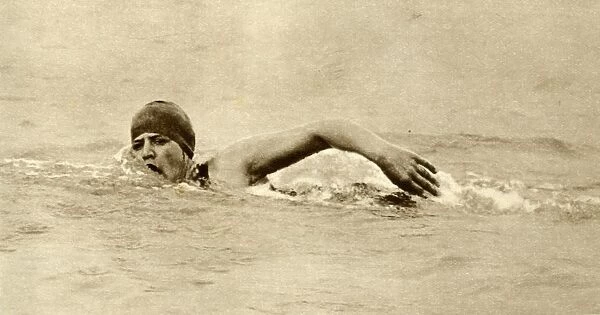Gertrude Ederle, first woman to swim the Channel, 1926, (1935). Creator: Unknown