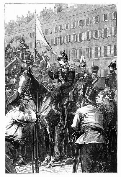 The King of Prussia Addressing the Berliners, 1848, (1900). Artist: William Barnes Wollen