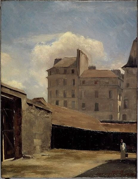 Old Hotel-Dieu, kitchen courtyard, 1882. Creator: Charles Alexis Apoil