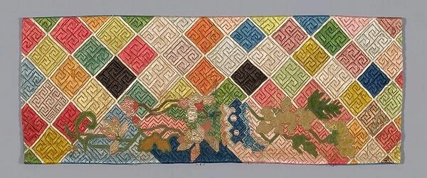 Panel (Furnishing Fabric), China, Qing dynasty (1644-1911), 1875  /  1900. Creator: Unknown