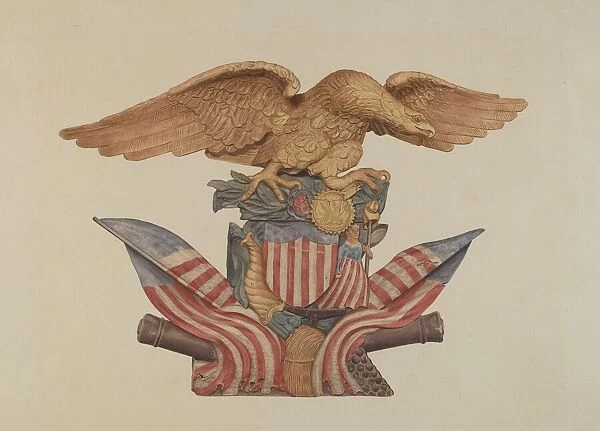 Pine Ornament (Eagle), 1935  /  1942. Creator: Unknown