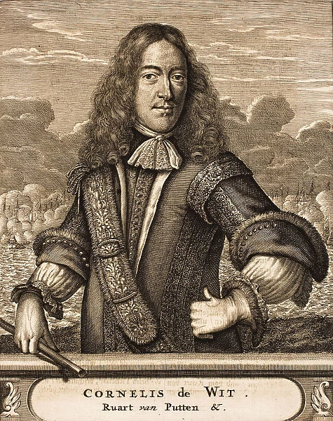 Portrait of Cornelis de Witt (1623-1672) (From: Schauplatz des Krieges), 1675. Creator: Anonymous