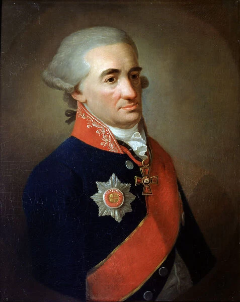 Portrait of the Poet Michail M Kheraskov, late 18th century. Artist: K Goekke