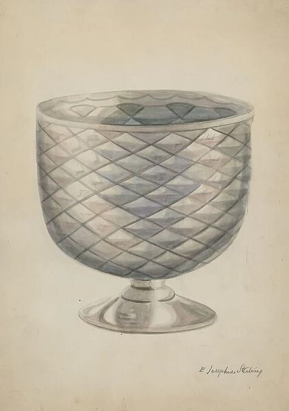 Pressed Glass Bowl, c. 1936. Creator: Ella Josephine Sterling