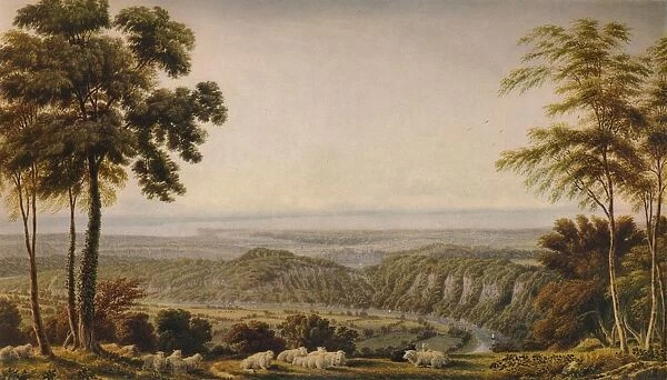 View from the Wyndd Cliff, near Chepstow - Morning, c1820, (1938). Artist: William Turner