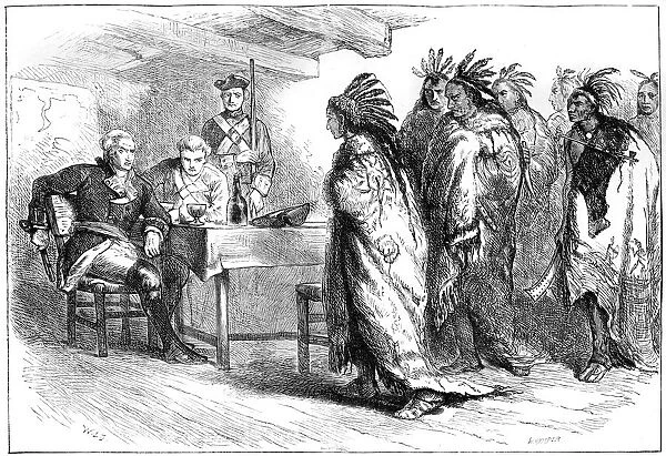 Visit of Pontiac and the Indians to Major Gladwin, 1763 (c1880). Artist: Whymper