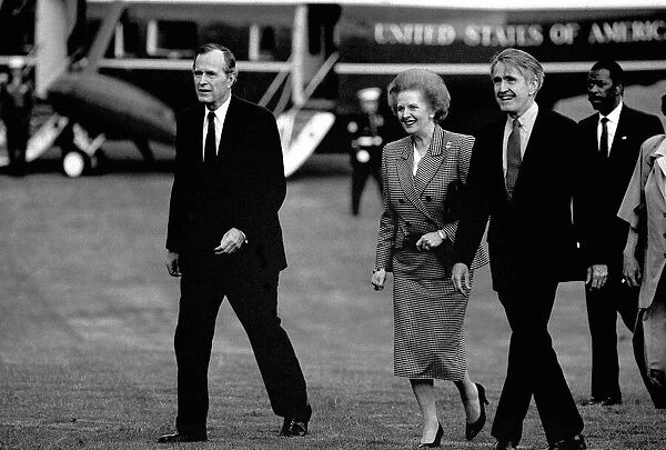 GEORGE AND BARBARA BUSH ARCHIVE - GEORGE BUSH, MARGARET THATCHER AND HENRY CATTO