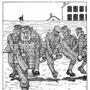 With the Army by Denis Cowles, WW1 cartoon