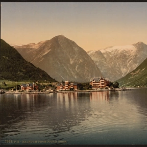 Balholm (i. e. Balestrand) from the fjord, Sognefjord, Norwa