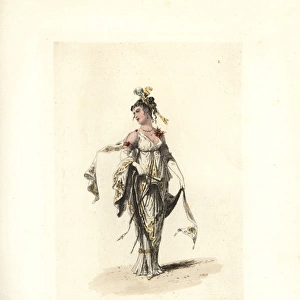 Costume of the merveilleuse Lodoiska, French Directory era