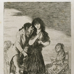 Francisco Goya (1746-1828). Caprices. Plaque 7. Event thus h