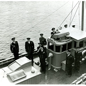 George VI alongside HMS Duke of York, Scapa Flow, WW2