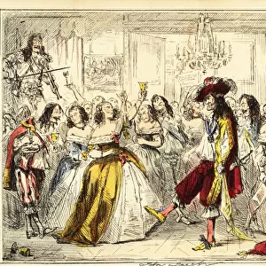 King Charles II at a dance party during the Restoration