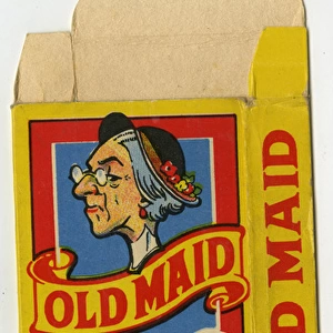 Old Maid card game - box design