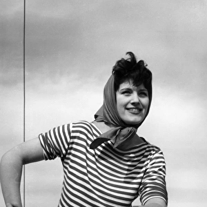 Woman on a sailing boat