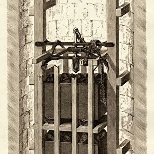 Mining safety cage, 19th century