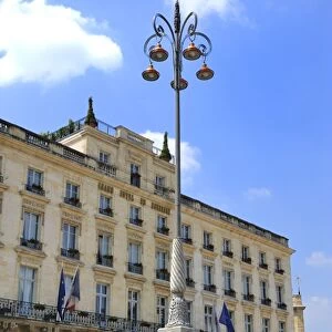 Regent Hotel Facade, Grand Hotel de Bordeaux, Place de la Comedie, Bordeaux, UNESCO World Heritage Site, Gironde, Aquitaine, France, Europe